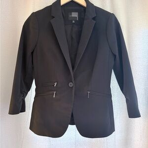 The Limited Black Women's Tailored Blazer with Zip Pockets